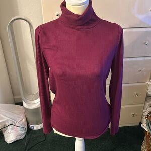 Medium wine colored turtle neck from the loft still looks new